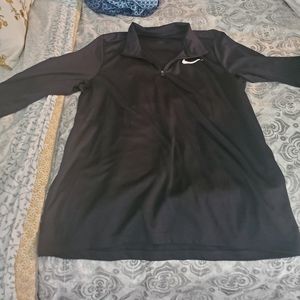 NIKE Men's long sleeve 1/4 zip up dry fit -lg top